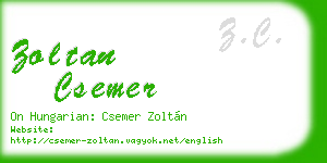 zoltan csemer business card