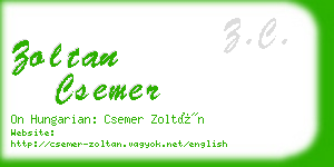 zoltan csemer business card